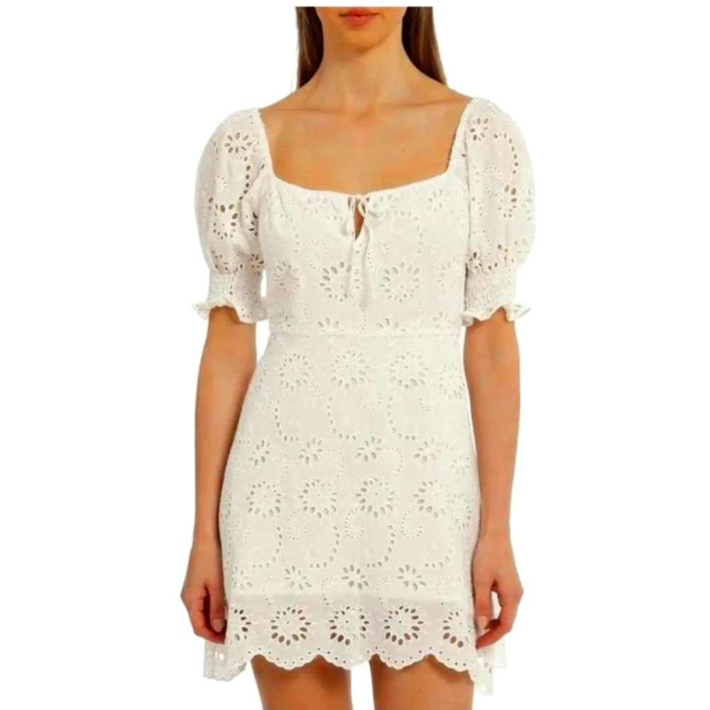 7 For All Mankind White Eyelet Dress